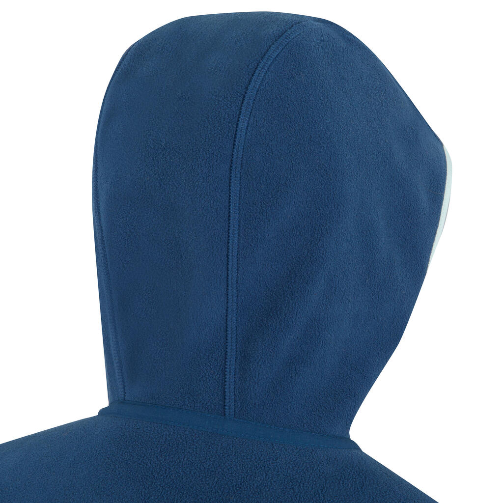 Kids' warm reversible sailing fleece 500 - Blue ocean navy