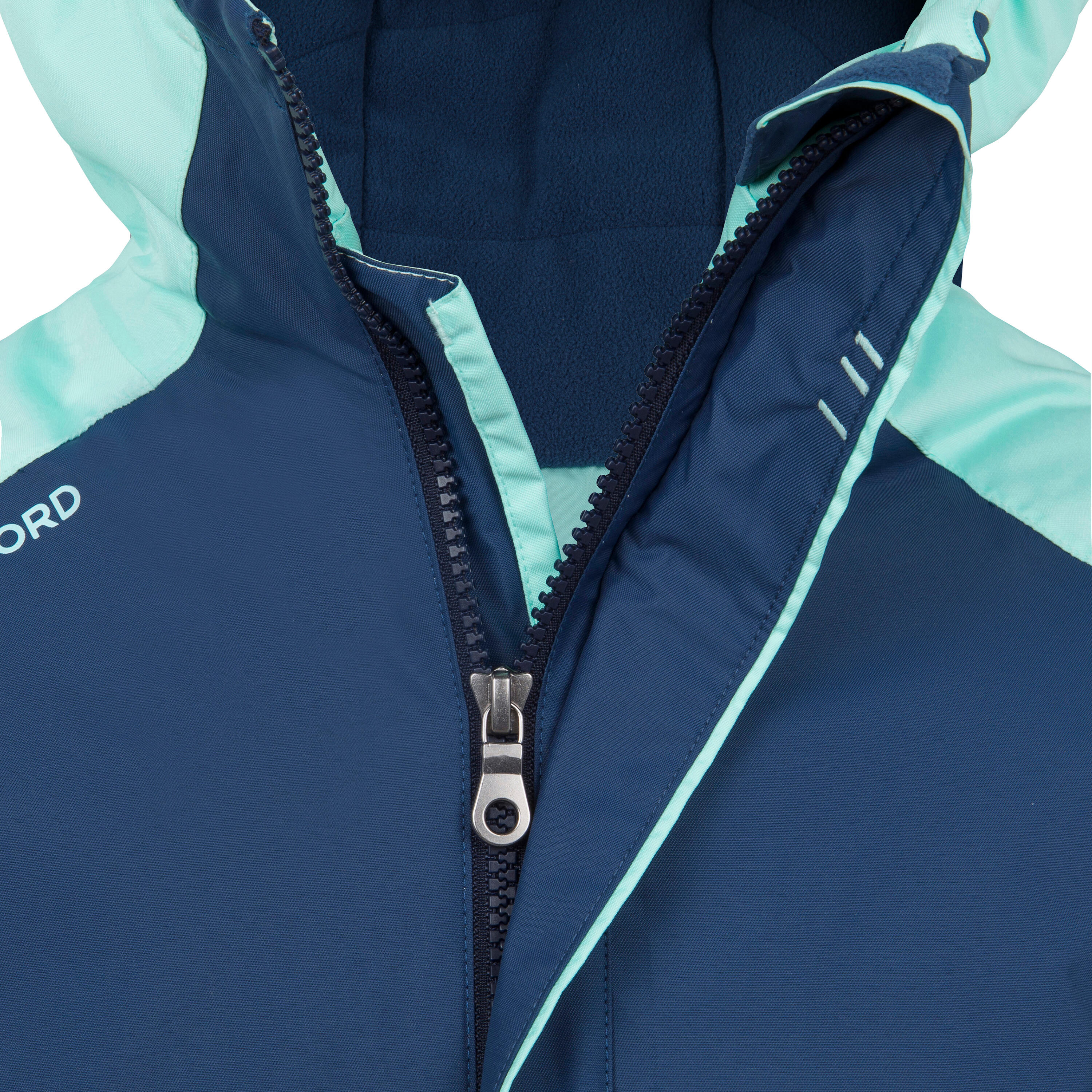 Jaqueta Nàutica Sailing 100 Nens Blau/Menta Càlida Impermeable 2/12