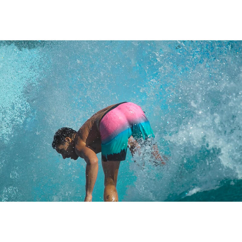 Boardshorts Long 900 Surfen Grungy Pink