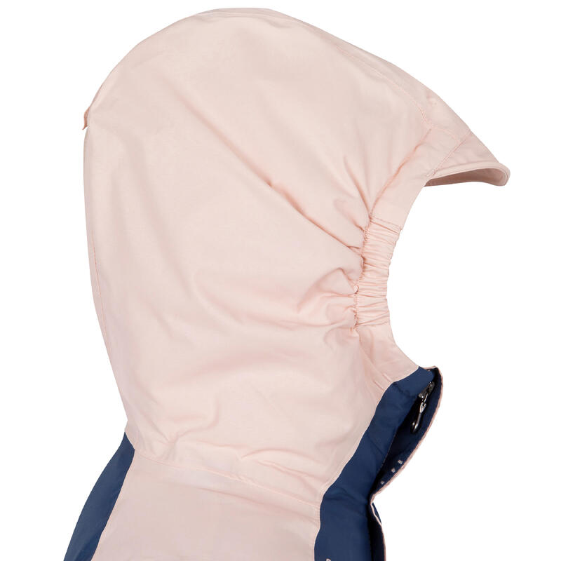 Chaqueta Náutica Sailing 100 Niños Azul Rosa Cálida Impermeable