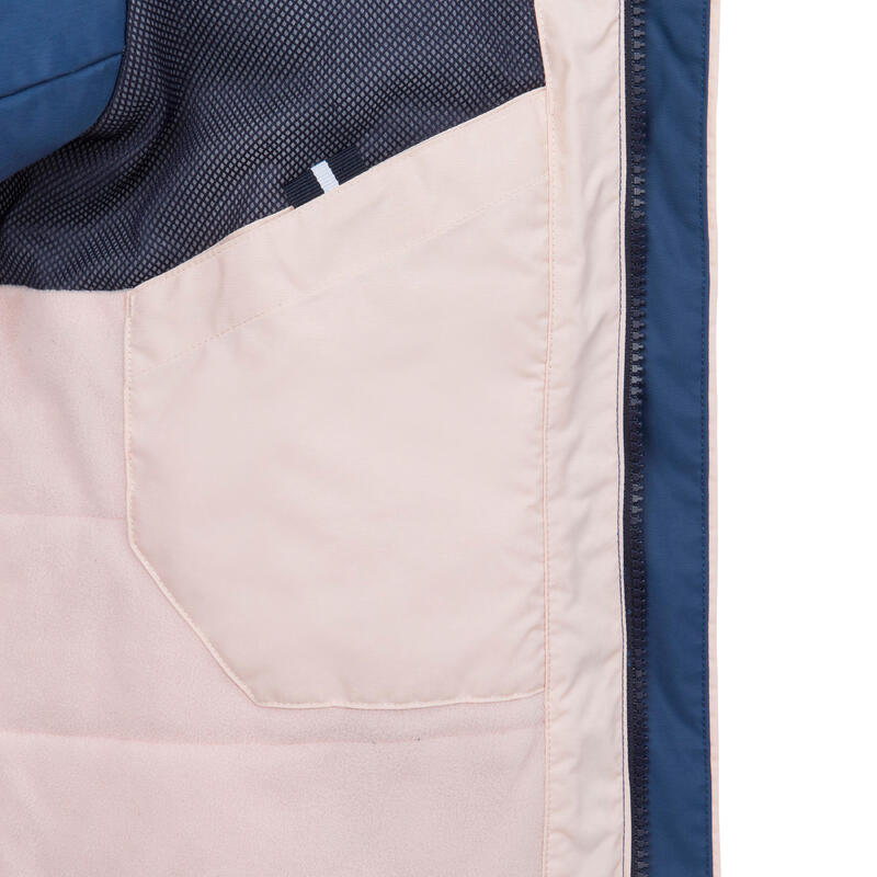 Dětská bunda na loď Sailing 100 hřejivá nepromokavá modro-růžová