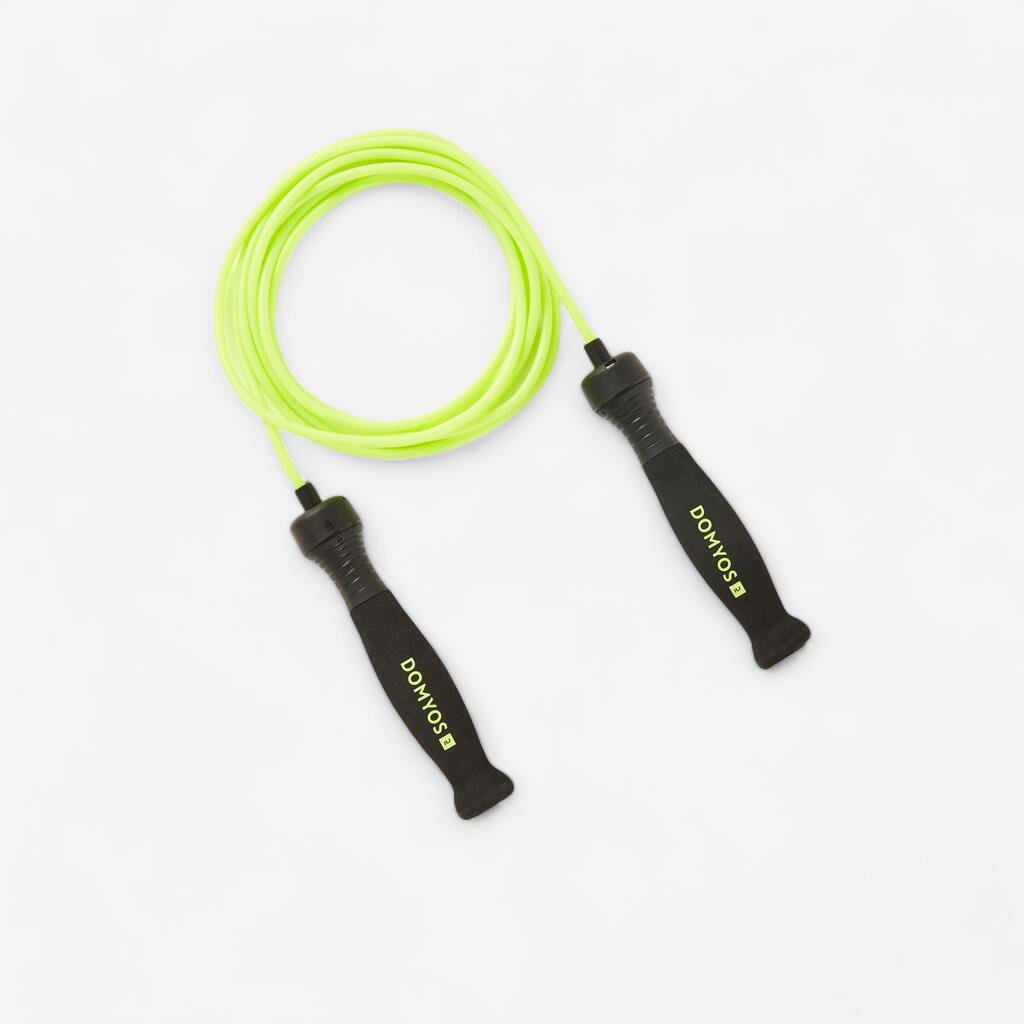Lazo para saltar de fitness Domyos 500 amarillo fluorescente