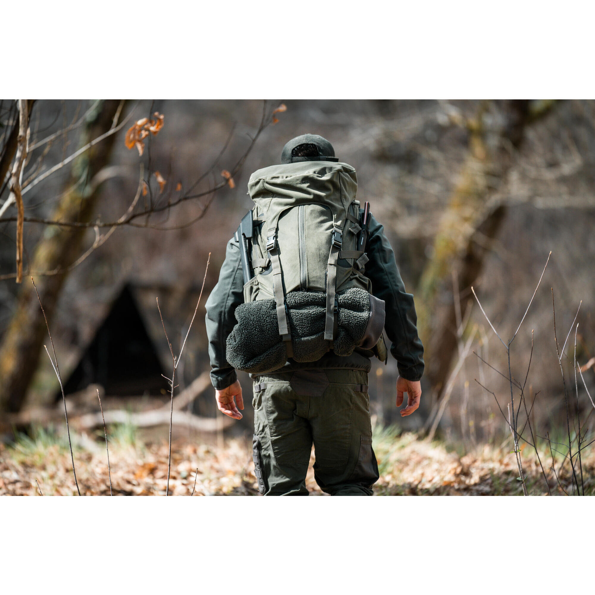 Mochila Caza Multibolsillos 45 90L Solognac Big Game Marron Decathlon