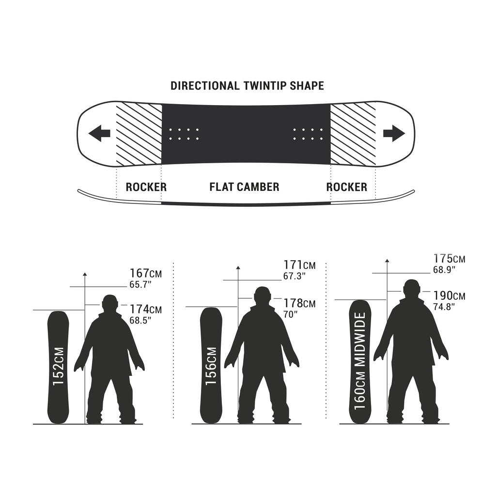 Men's All-mountain & Freestyle Snowboard SNB 100