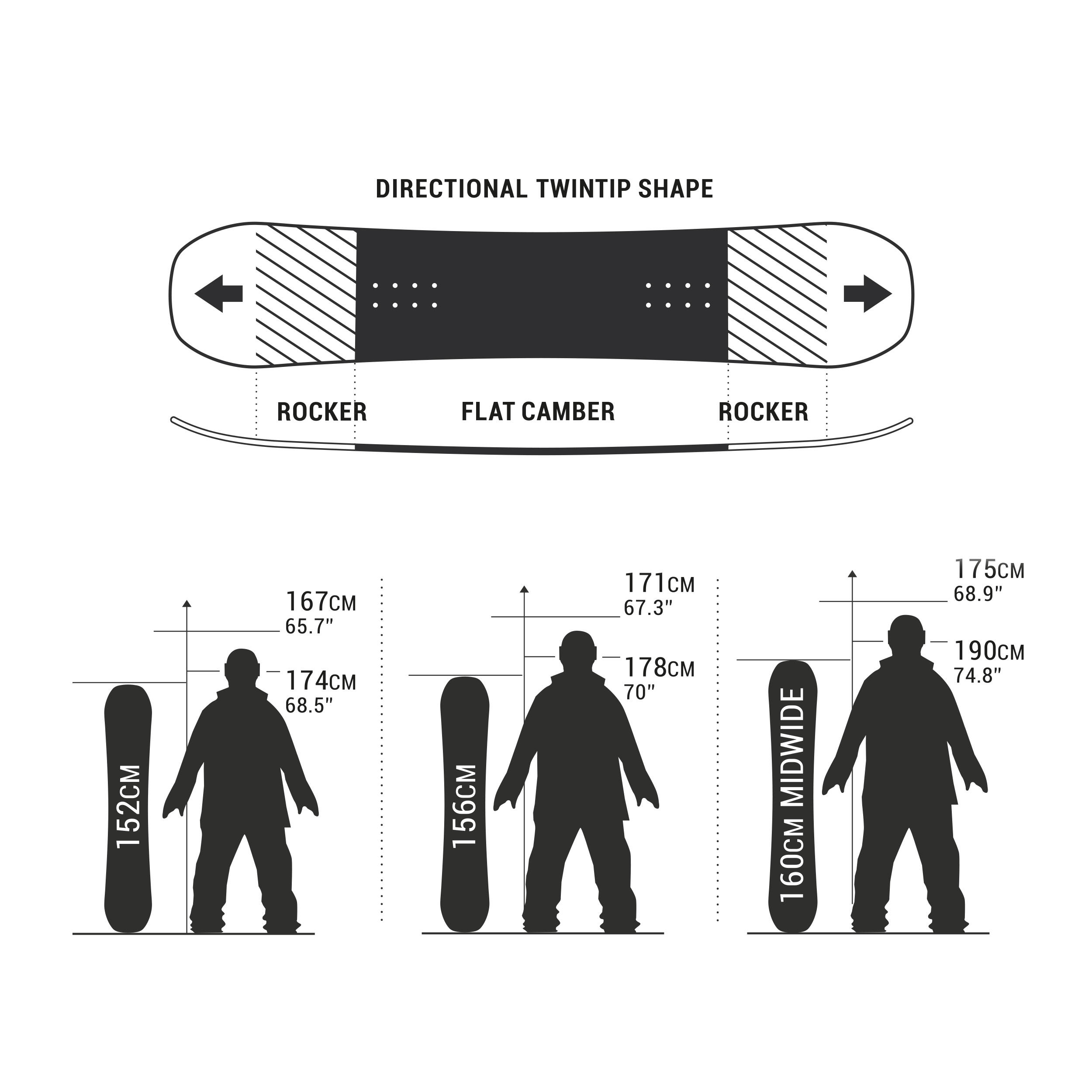 Men's Freestyle & All-Mountain Snowboard - SNB 100  - DREAMSCAPE