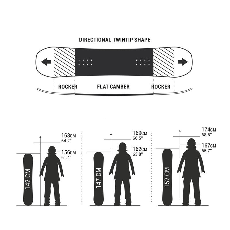 Prancha de Snowboard All Mountain e Freestyle SNB 100 Mulher