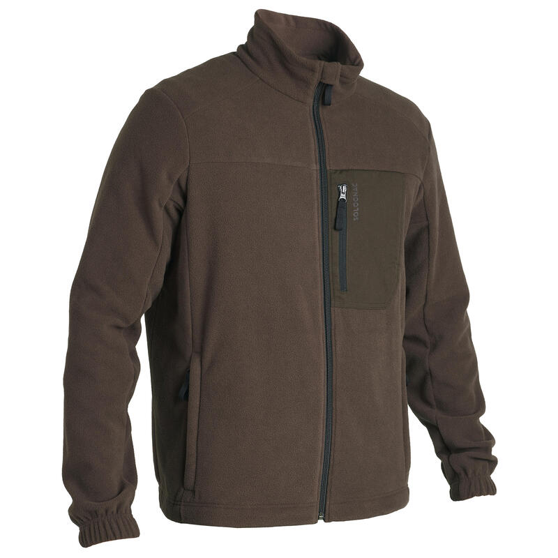 HUNTING FLEECE RECYCLED 500 BROWN - Decathlon