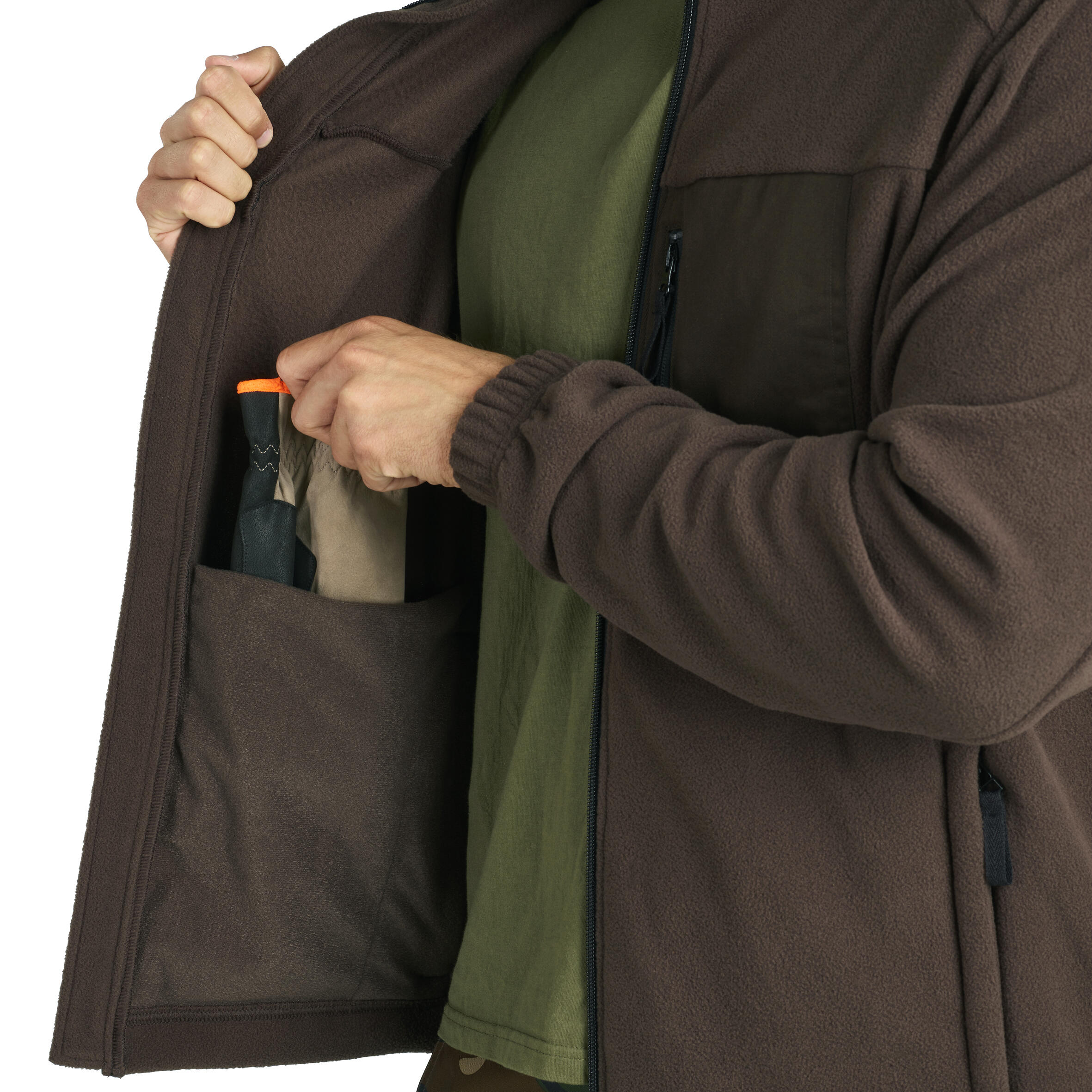Forro Polar Solognac 500 Hombre Térmico Marrón 6/7