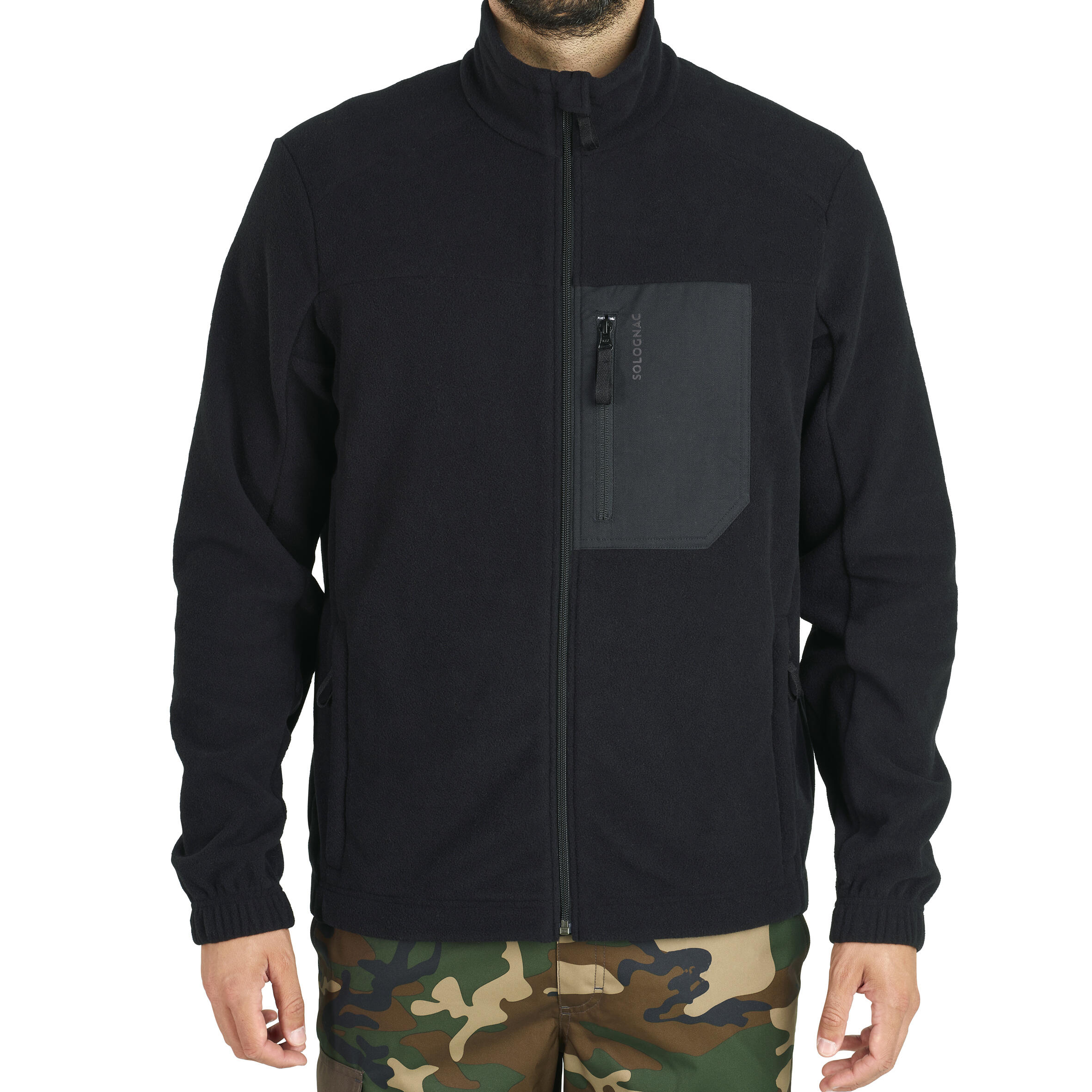 SOLOGNAC Forro Polar Solognac 500 Hombre Calido Negro
