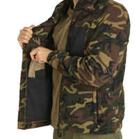 Forro polar Caza 500 camuflaje Hombre Solognac verde militar