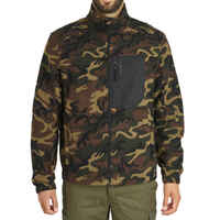 Forro polar Caza 500 camuflaje Hombre Solognac verde militar