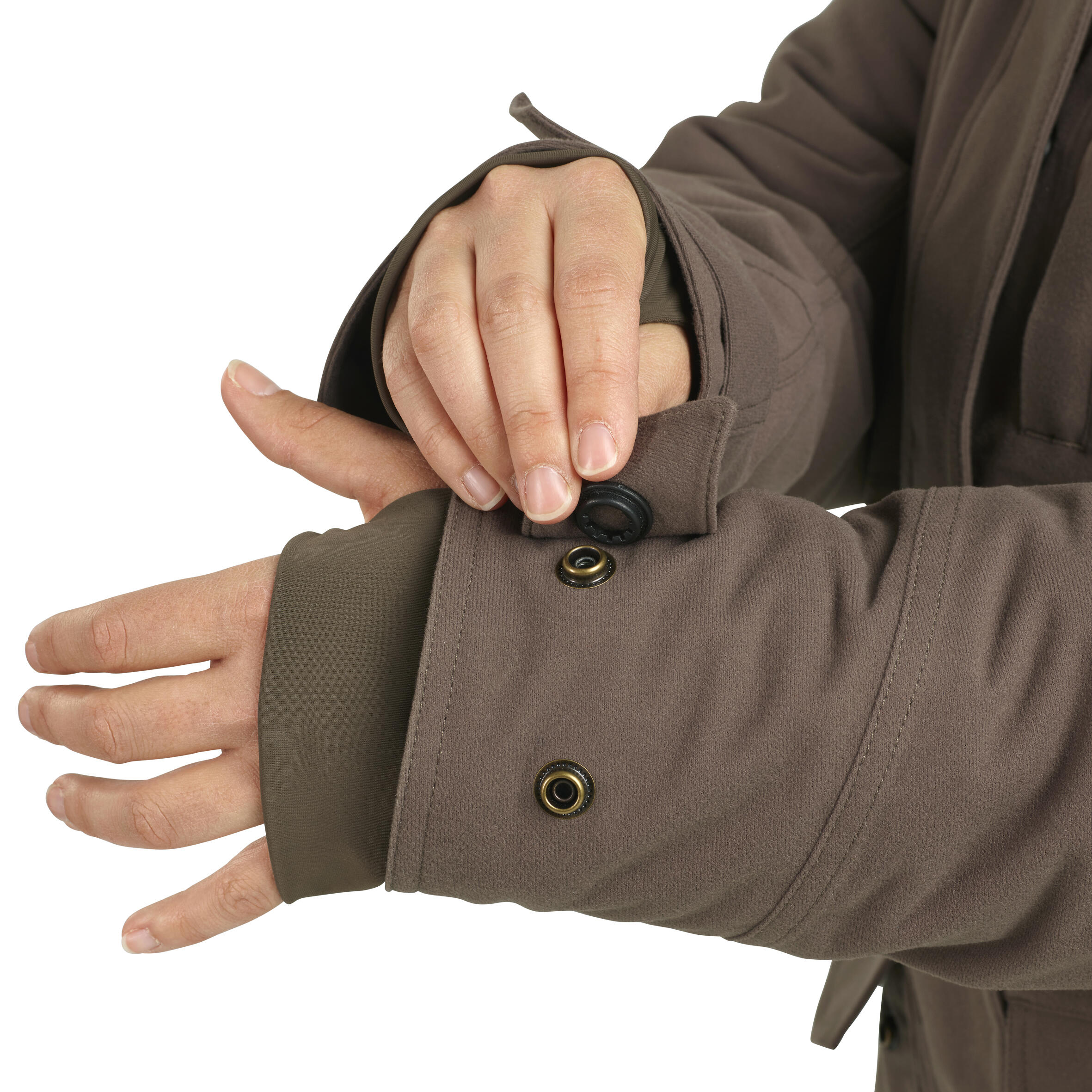 Women's Hunting Jacket 3-in-1 Warm Waterproof - 500 Brown - SOLOGNAC