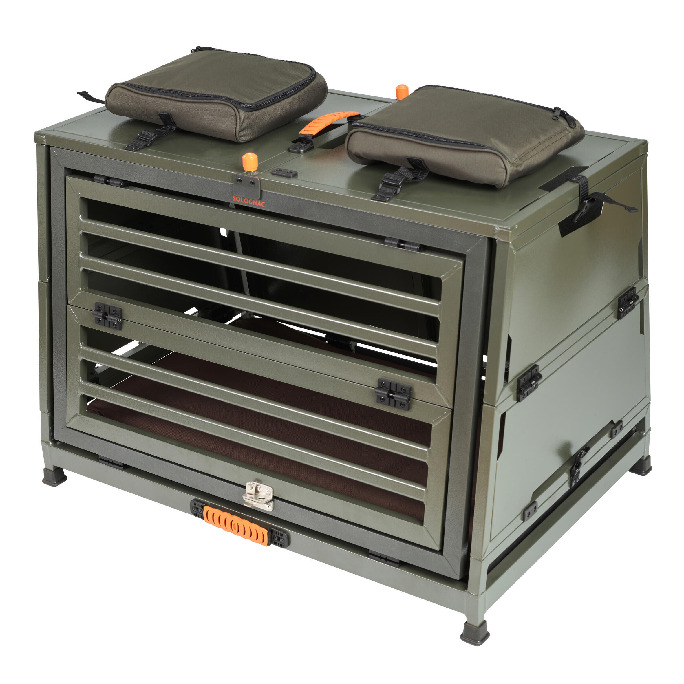 SOLOGNAC Folding Transport crate for 1 dog Aluminium 900