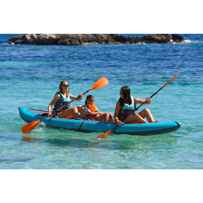Librería sobrino leopardo Kayak Canoa Hinchable Travesía X100+ 3 Plazas Azul. | Decathlon