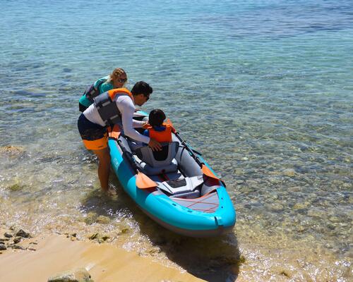 A family beginning their sea kayaking journey together