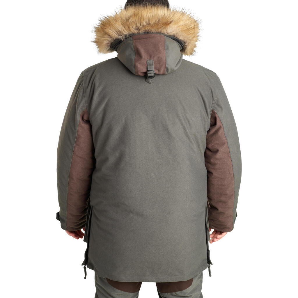 Jagd-Regenjacke 100 warm -20 °C grün