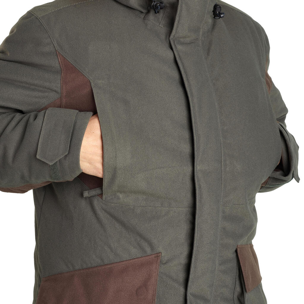 Jagd-Regenjacke 100 warm -20 °C grün