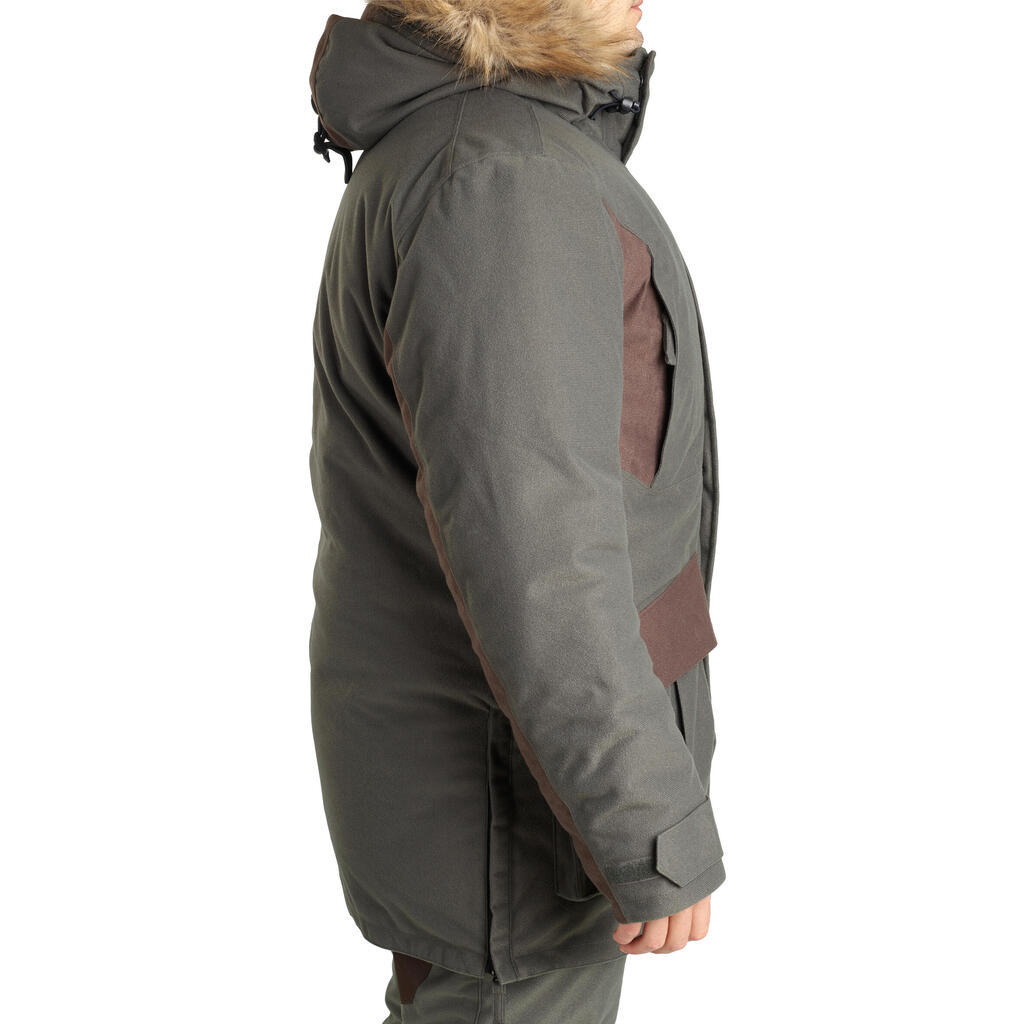 Jagd-Regenjacke 100 warm -20 °C grün