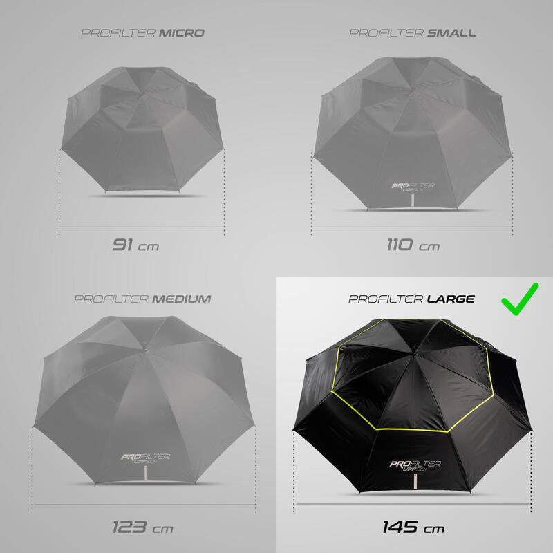 Golf Regenschirm gross ProFilter - schwarz 