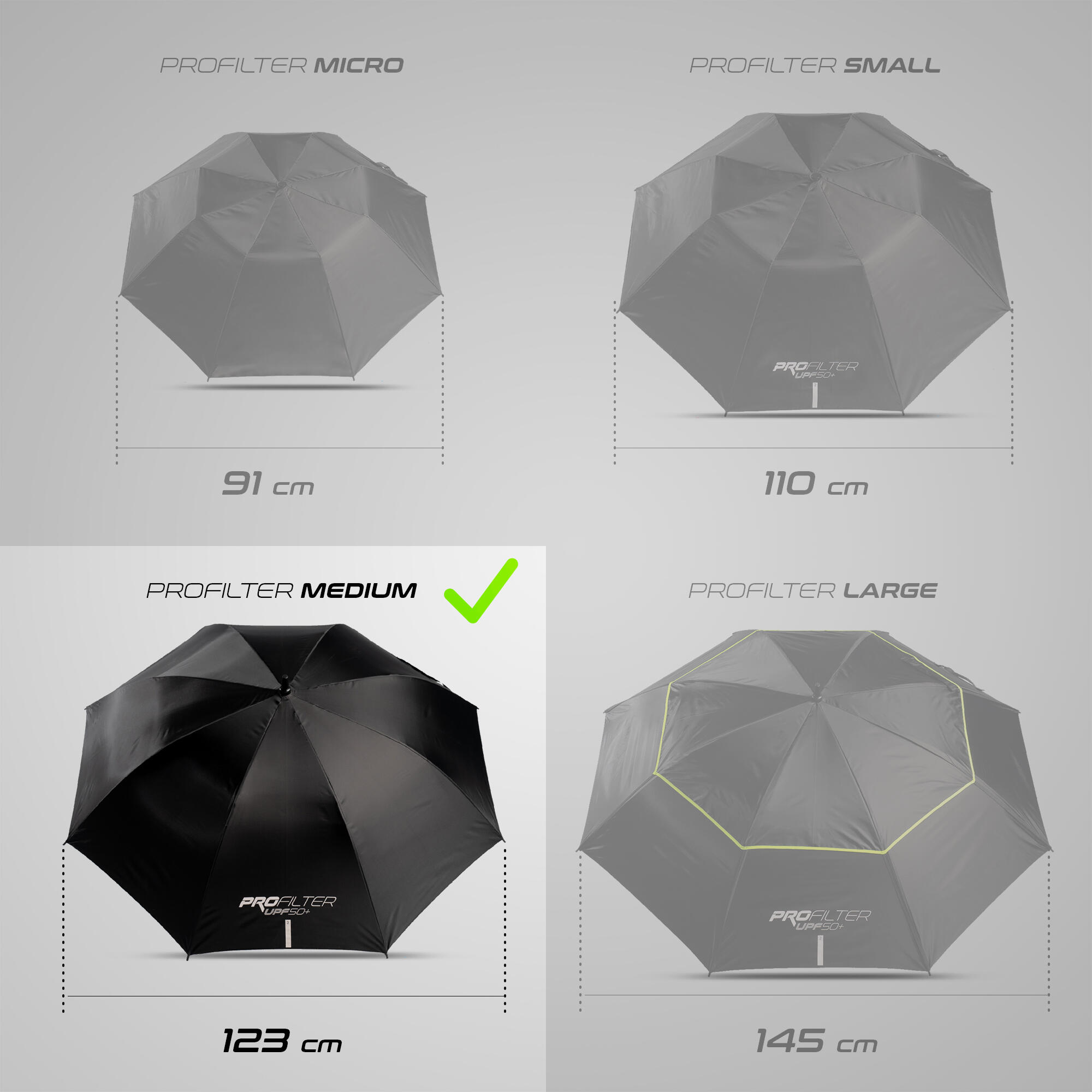 Golf umbrella medium - INESIS ProFilter black 5/5