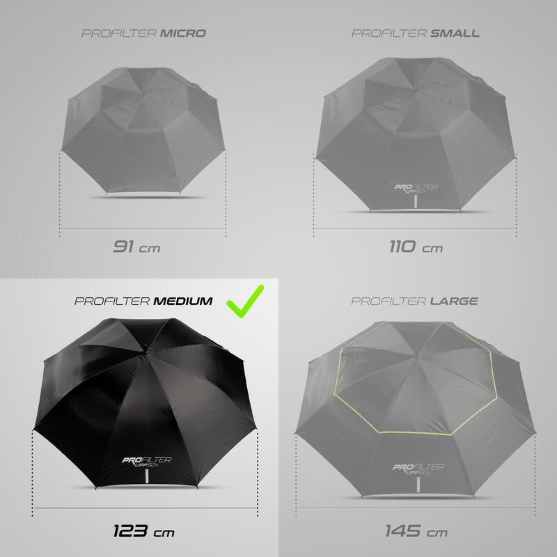 中型高爾夫球遮陽傘－INESIS ProFilter 黑色