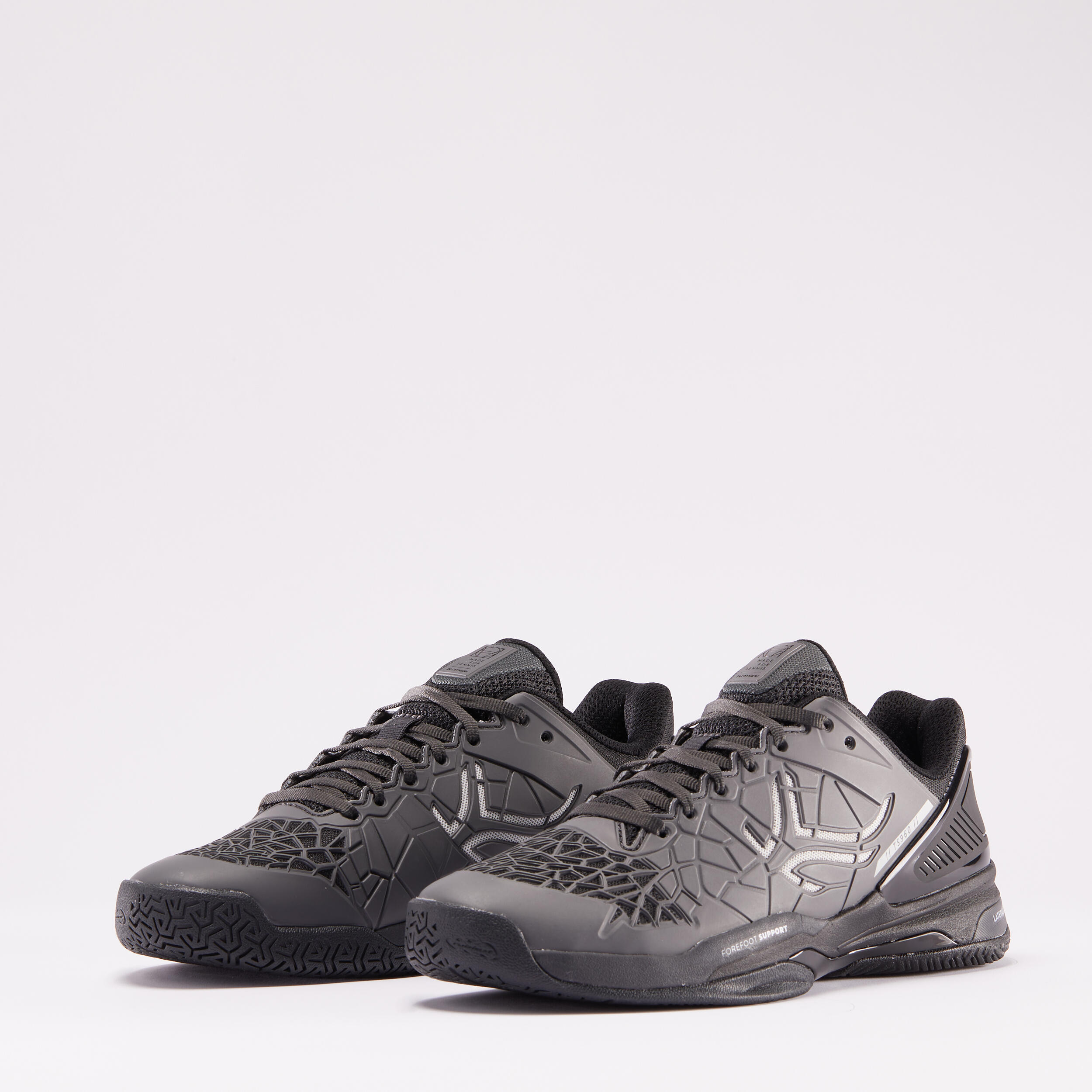 Men's Tennis Multicourt Shoes Strong Pro - Grey/Black 3/8