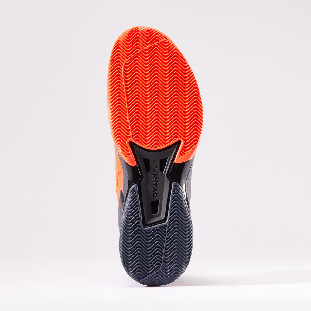 Sivo-oker muške patike za tenis na šljaci STRONG PRO