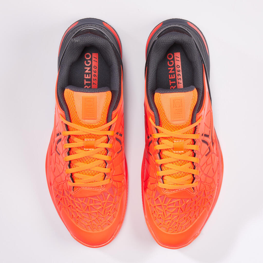 Sivo-oker muške patike za tenis na šljaci STRONG PRO
