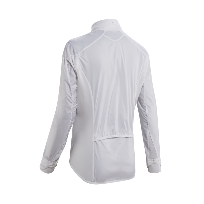 COUPE VENT VELO ULTRALIGHT FEMME BLANC pour les clubs et collectivites Decathlon Pro