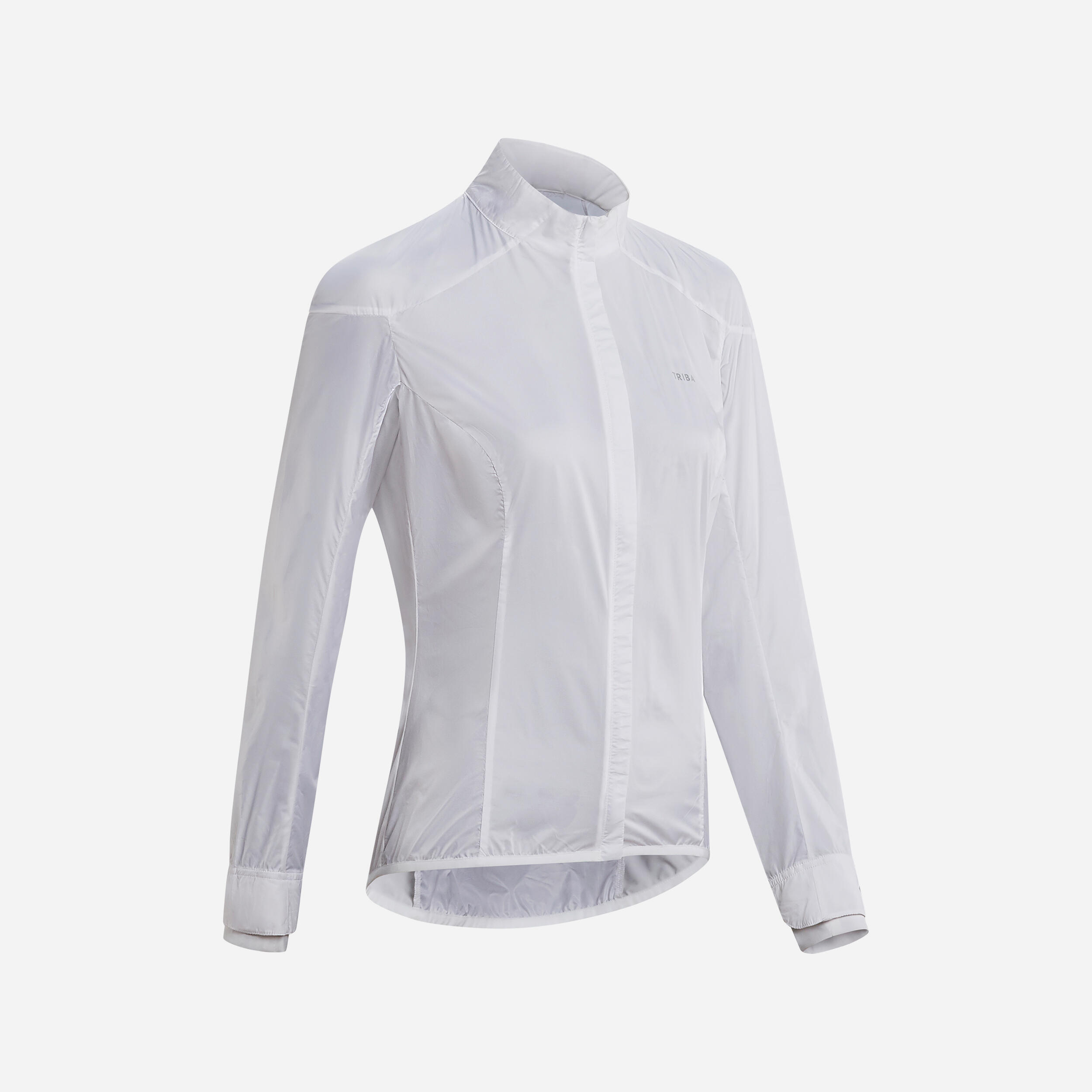 Van Rysel Women's Cycling Windproof Jacket Ultralight - White