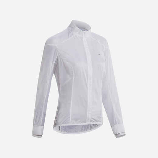 
      Women's Cycling Windproof Jacket Ultralight - White
  