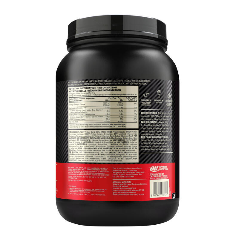Proteinpulver Whey Gold Standard Erdbeere 908 g - Optimum Nutrition 