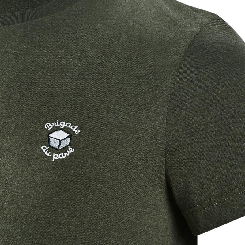 T-shirt ciclismo uomo Van Rysel Brigade du pavé verde militare