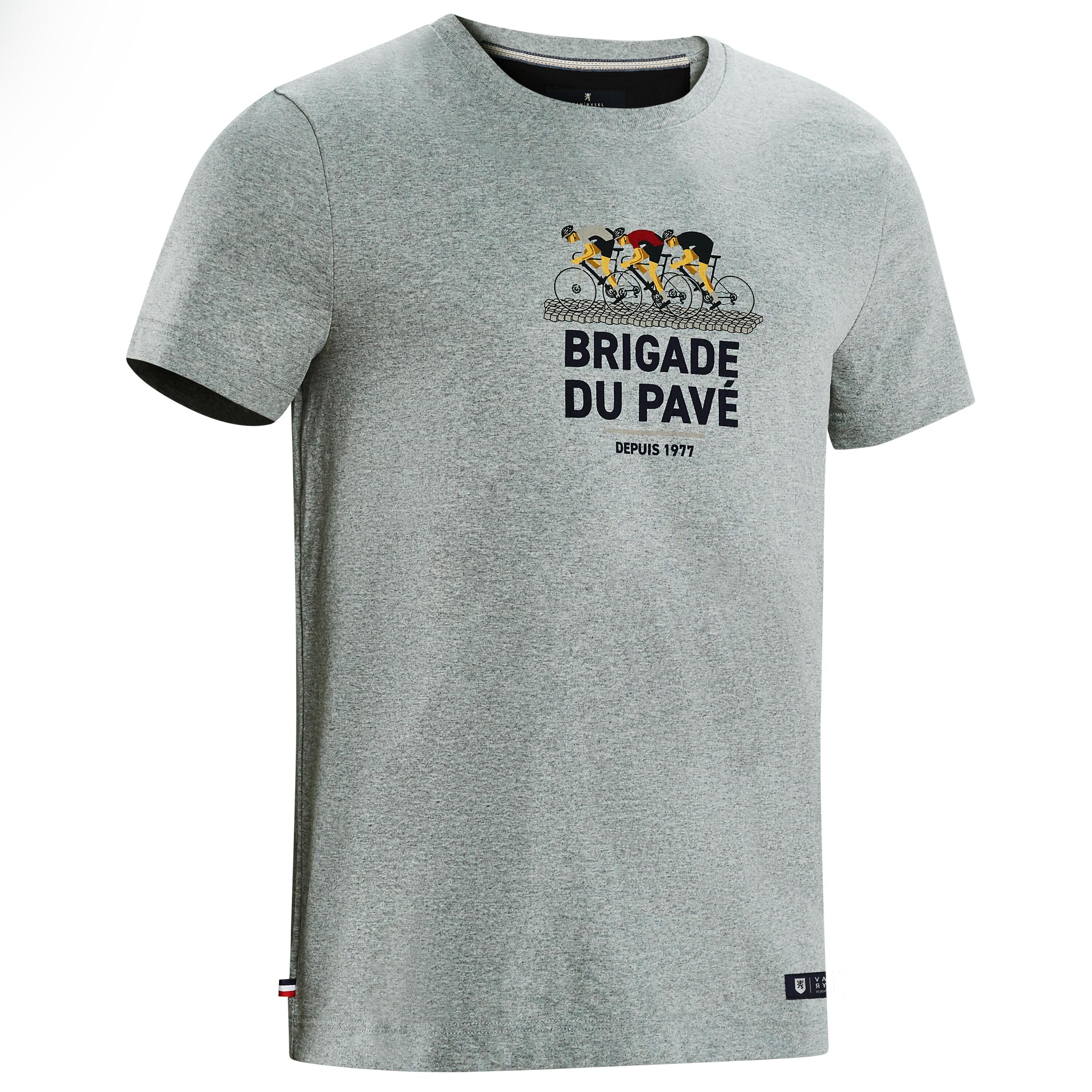 VAN RYSEL T-Shirt Made In France Brigade du Pavé - Grey