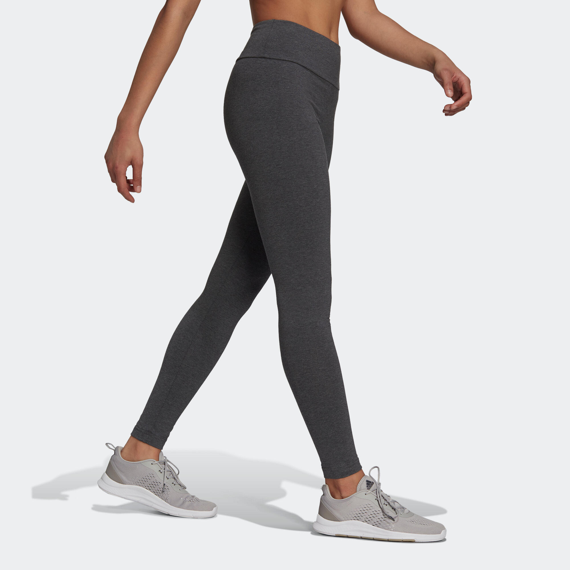 Women's Cotton Leggings - Grey - Decathlon
