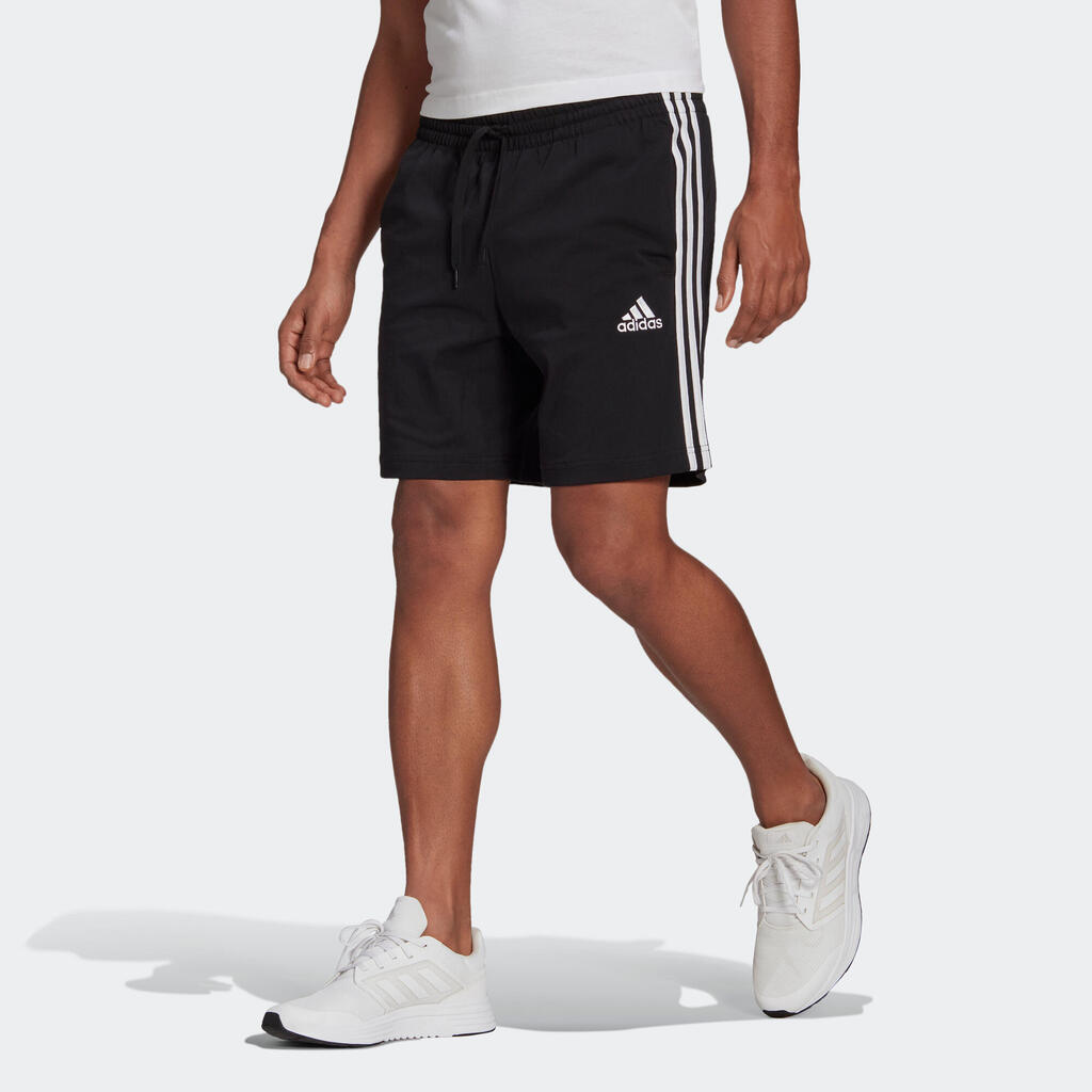Shorts Fitness Aeroready Baumwolle gerade mit Tasche Herren schwarz 