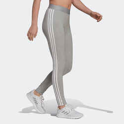 3-Stripes Fitness Leggings - Mottled Light Grey