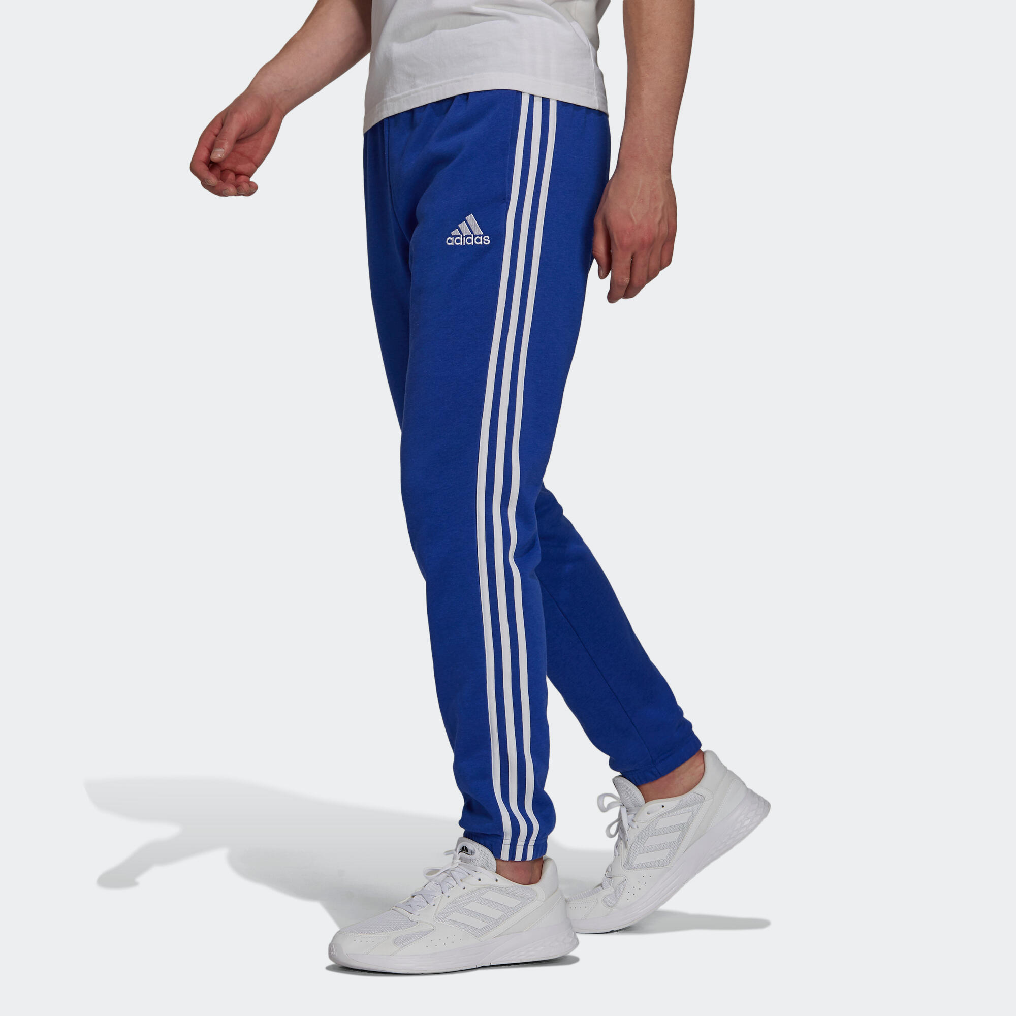 علم التشيك Pantalon jogging fitness homme coton majoritaire coupe droite à poche - bleu علم التشيك