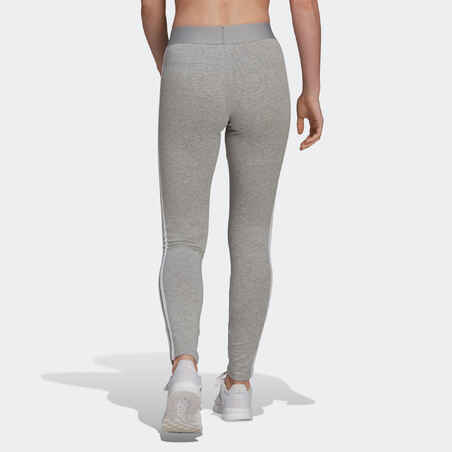 3-Stripes Fitness Leggings - Mottled Light Grey
