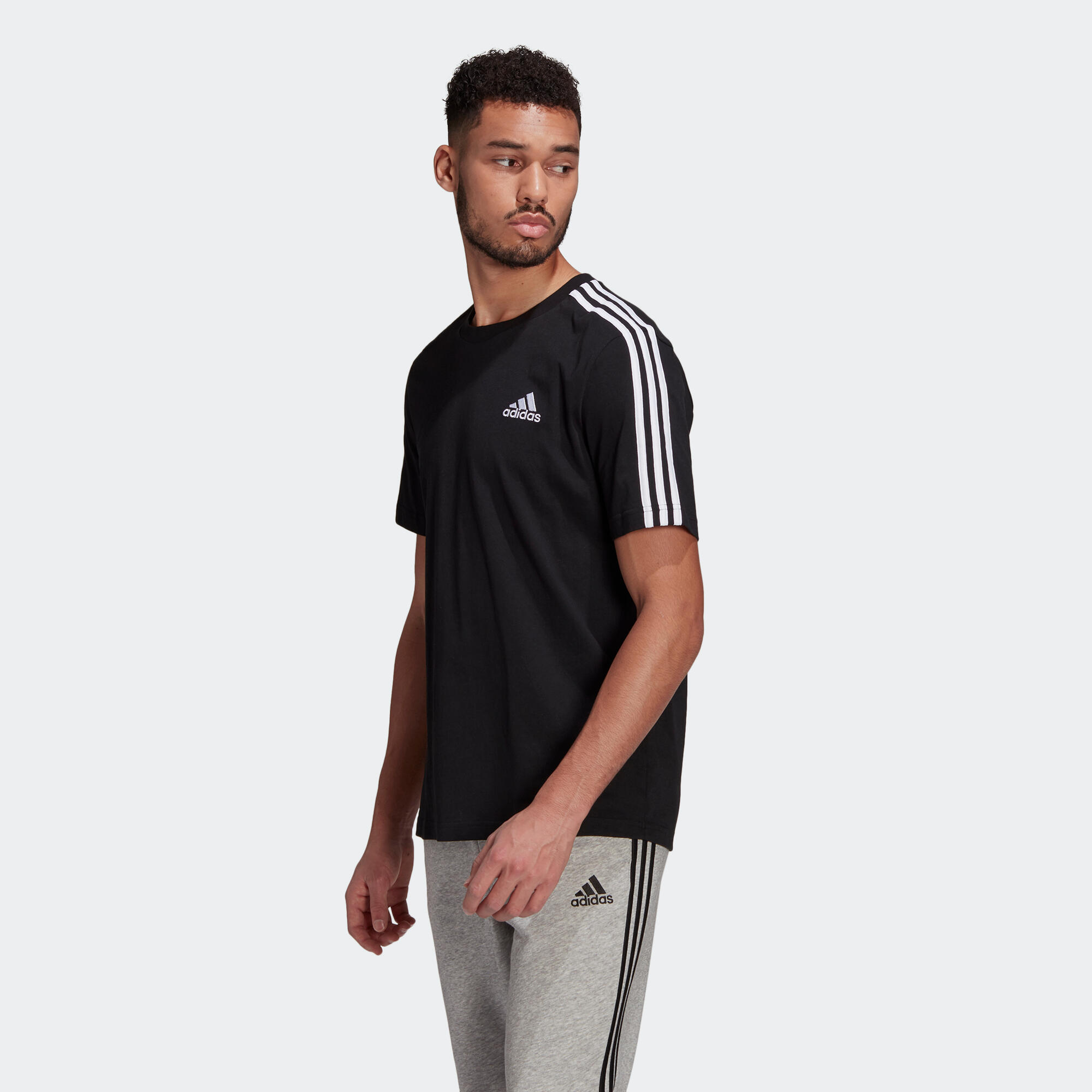 Tricou fitness cu logo Negru Bărbaţi ADIDAS adidas