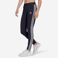 Legging fitness long coton majoritaire taille haute femme - blanc