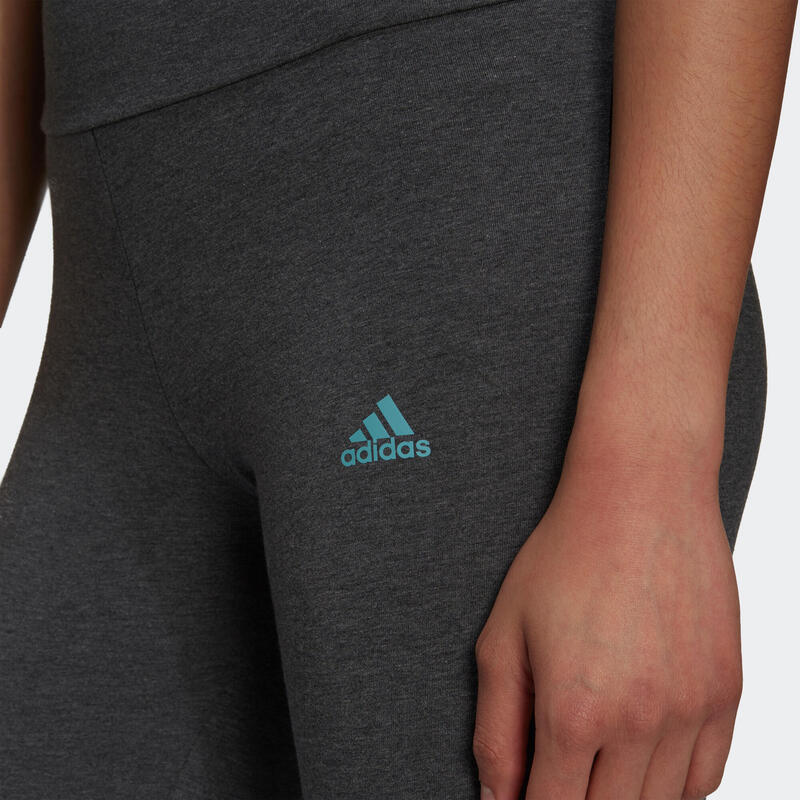 Dámské fitness legíny Adidas bavlněné šedé