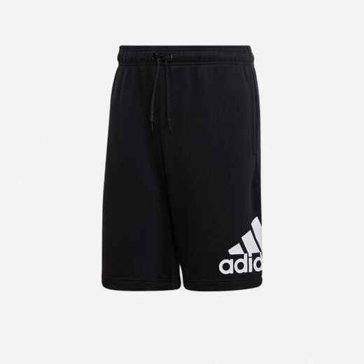 
      Men's Straight-Leg Cotton Fitness Shorts With Pocket - Black
  