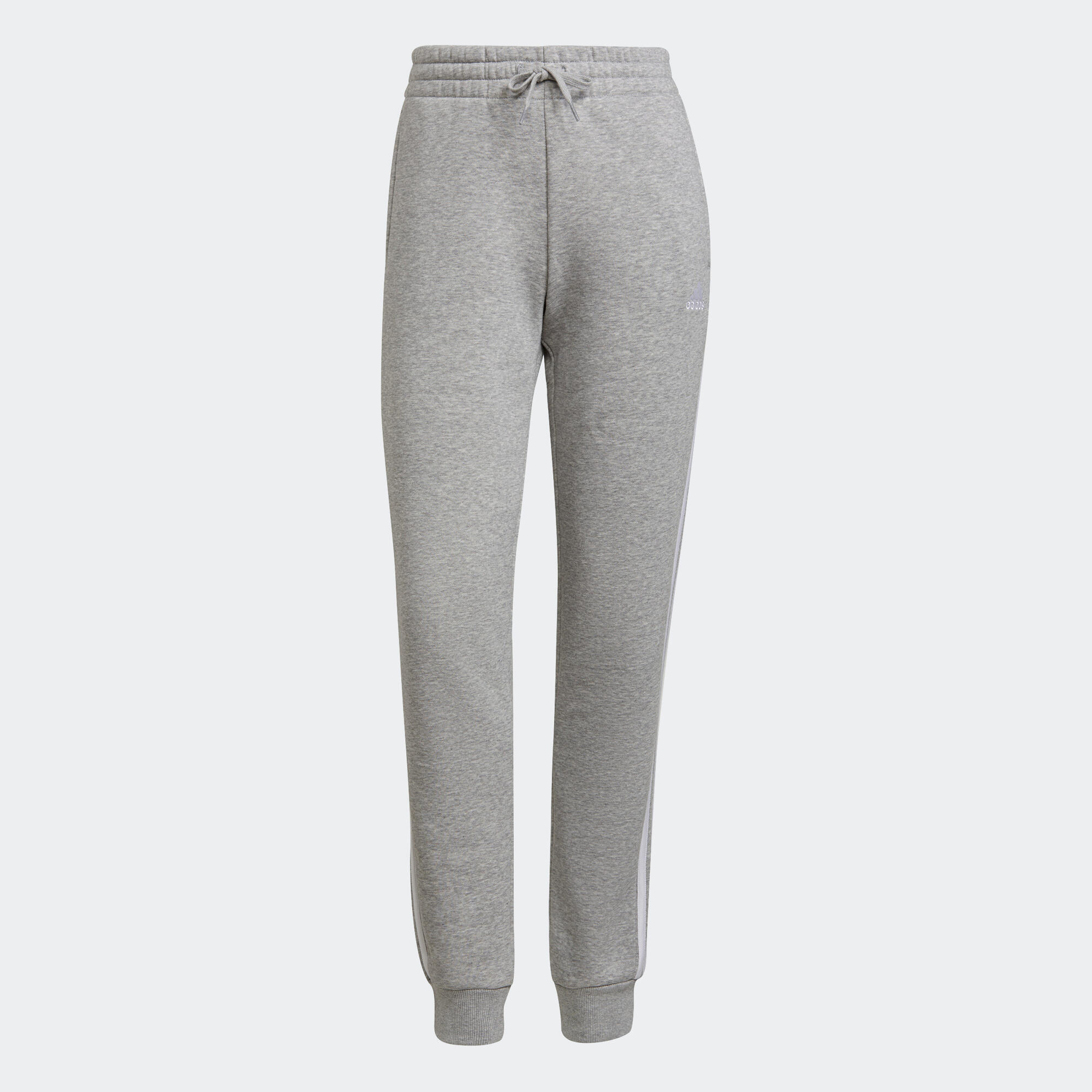 Women's Cotton-Rich Fitted Jogging Fitness Bottoms - Grey 6/6