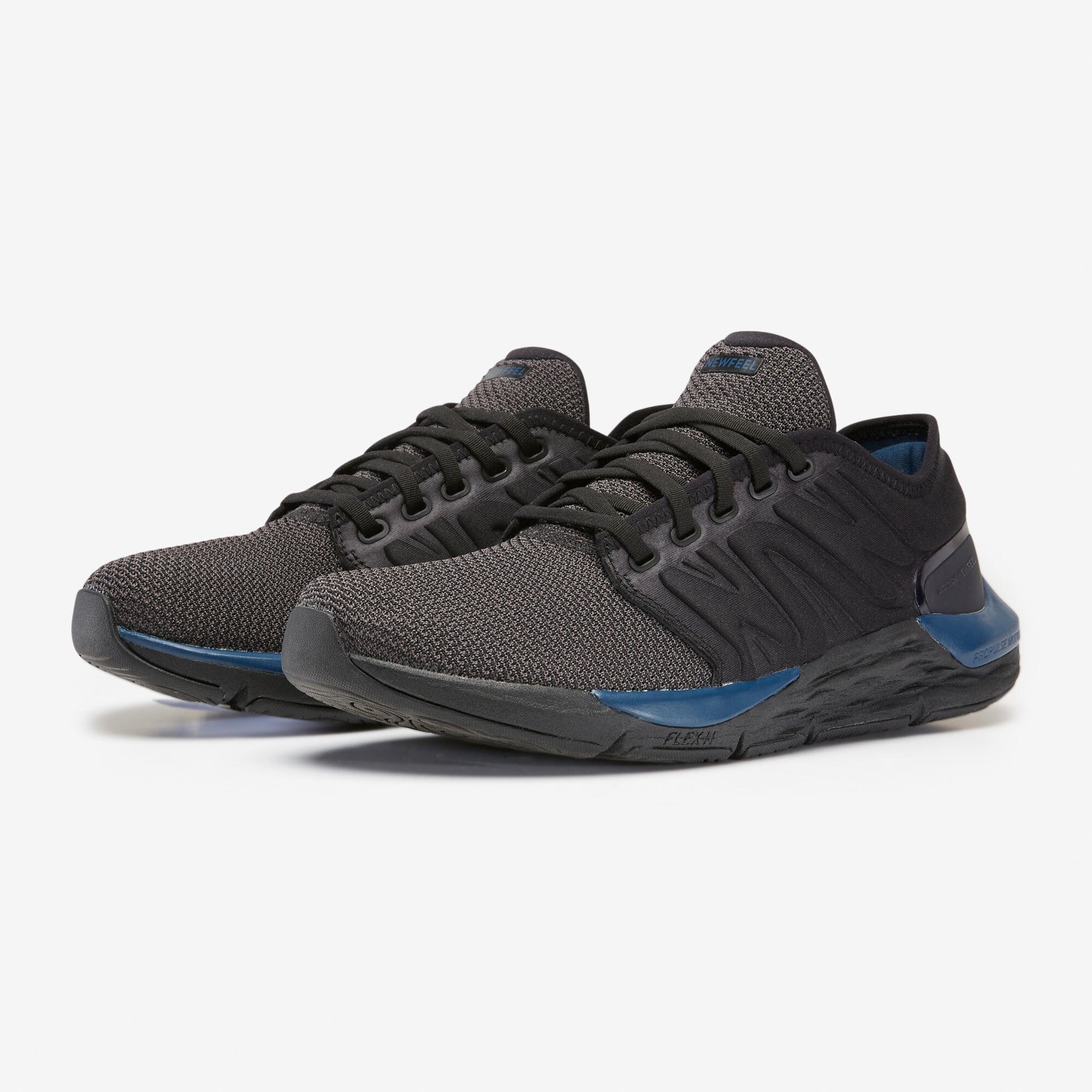 Fitness Walking Shoes Sportwalk Comfort - black/blue 5/7