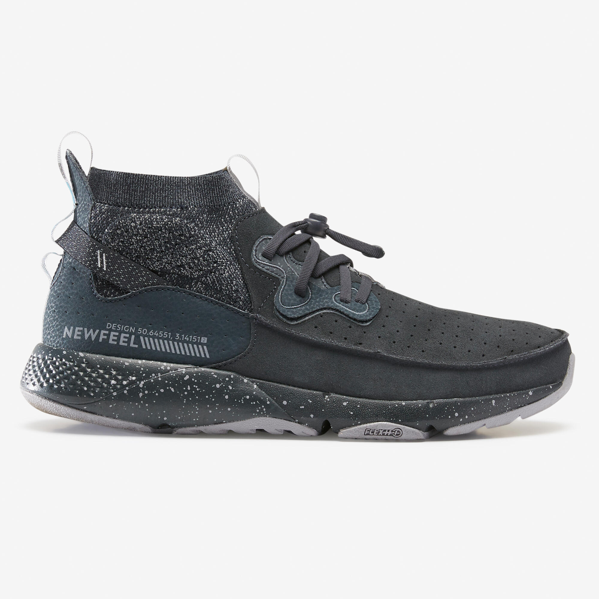 Calçado de caminhada em couro homem actiwalk 500 preto