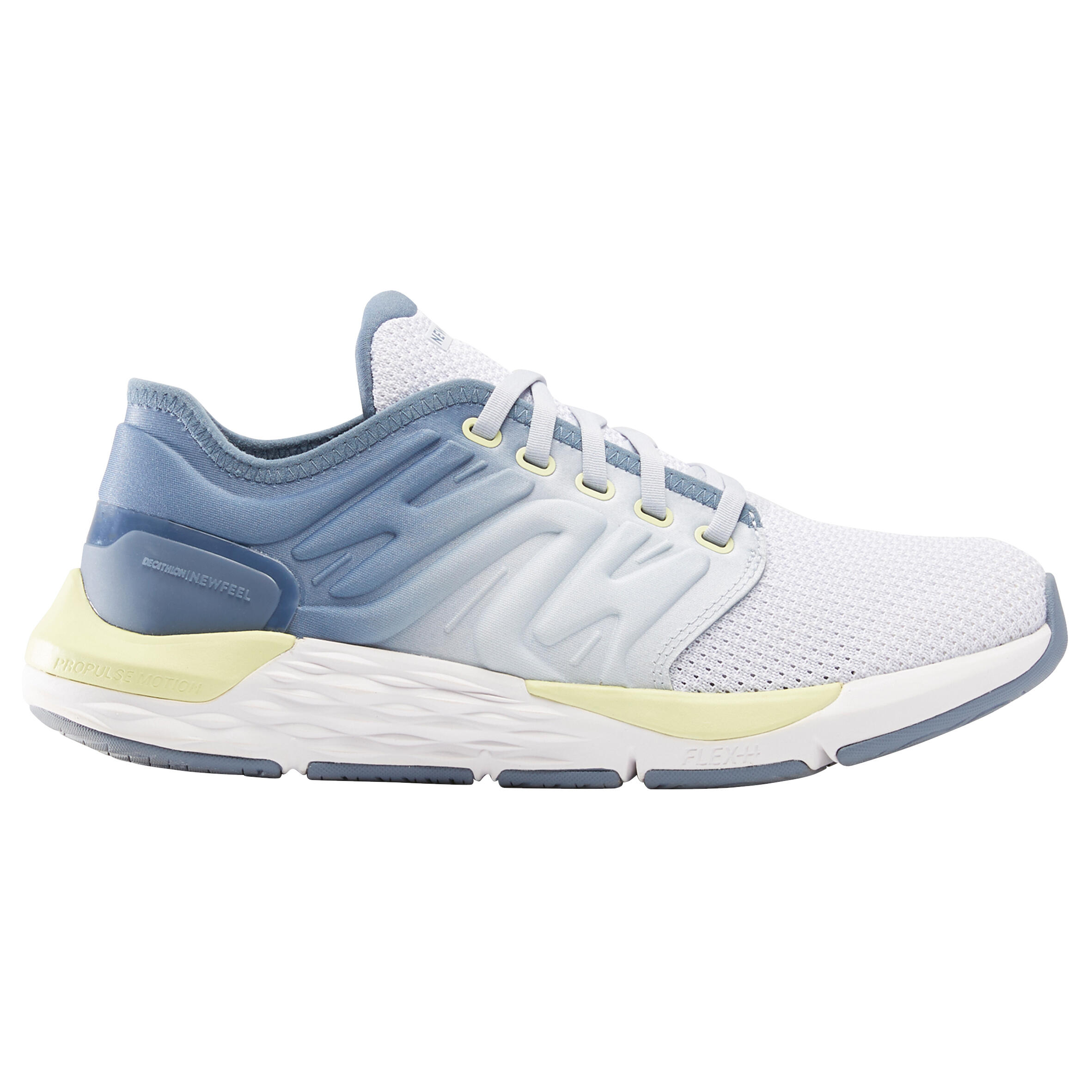 chaussures de marche sportive sportwalk confort bleu/gris - newfeel