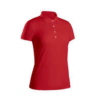 Golf Poloshirt kurzarm WW500 Damen rot