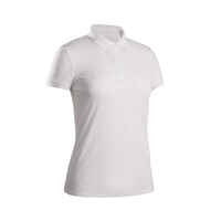 Women's golf short-sleeved polo shirt WW500 white