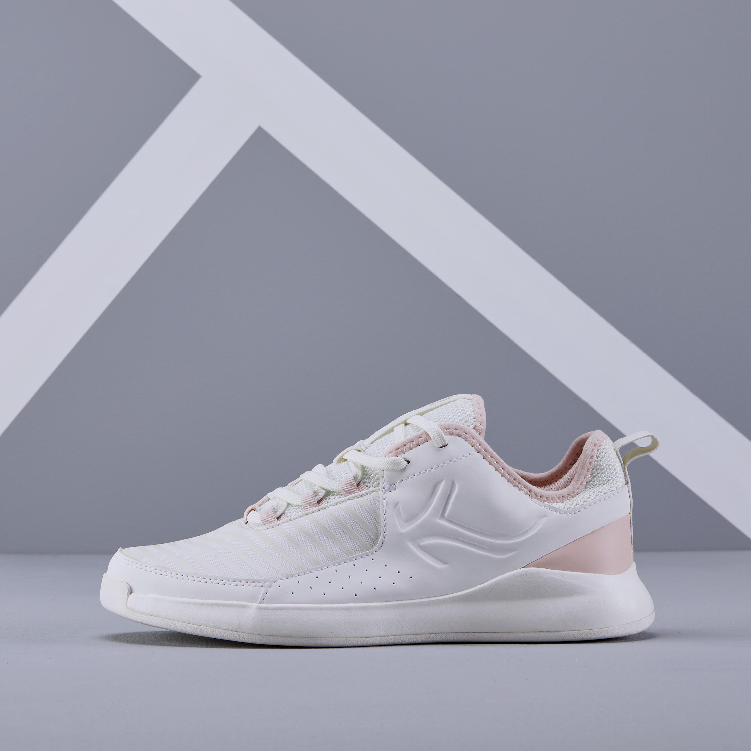 Women's Tennis Shoes TS 130 - Off-White/Pink 3/6